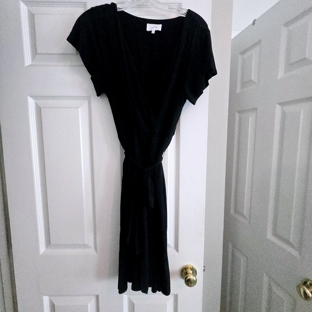 Elegant Black Wrap Dress